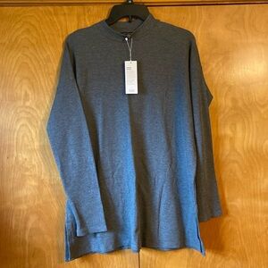 NWT EILEEN FISHER 67% Lyocell Long Sleeve Grey Top. Size XS